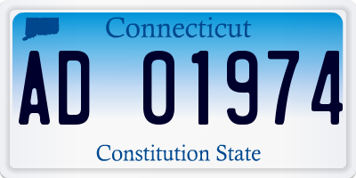 CT license plate AD01974