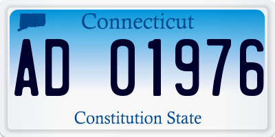 CT license plate AD01976