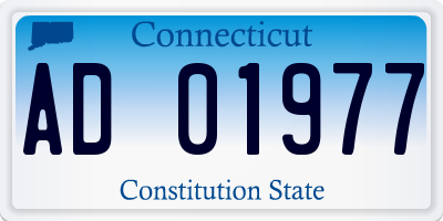 CT license plate AD01977