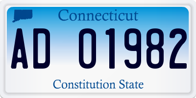 CT license plate AD01982