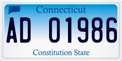 CT license plate AD01986