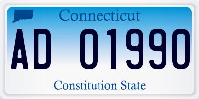 CT license plate AD01990