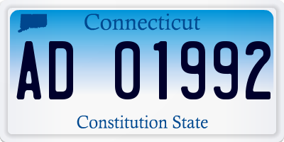 CT license plate AD01992