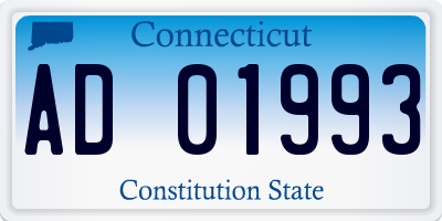 CT license plate AD01993
