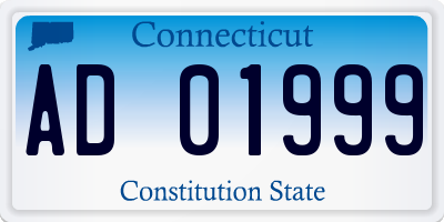 CT license plate AD01999