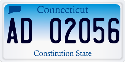 CT license plate AD02056
