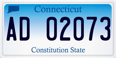 CT license plate AD02073