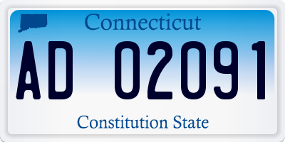 CT license plate AD02091