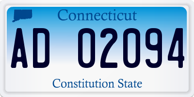 CT license plate AD02094