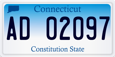 CT license plate AD02097