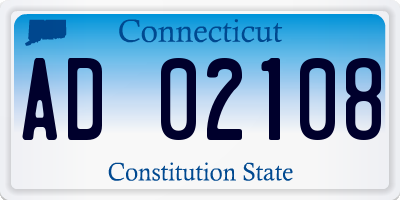 CT license plate AD02108