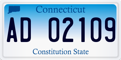 CT license plate AD02109