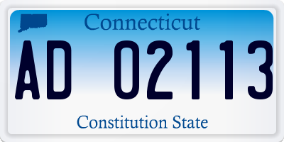 CT license plate AD02113