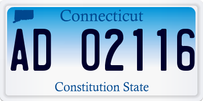 CT license plate AD02116