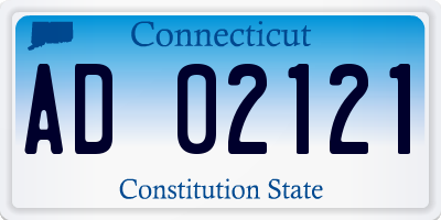 CT license plate AD02121