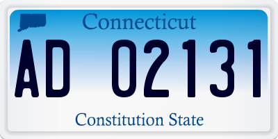 CT license plate AD02131