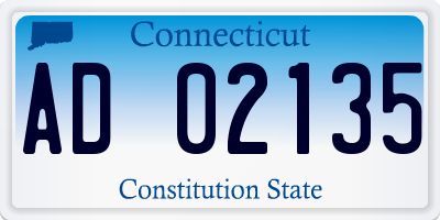 CT license plate AD02135
