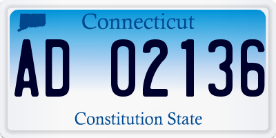 CT license plate AD02136