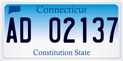 CT license plate AD02137