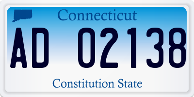 CT license plate AD02138