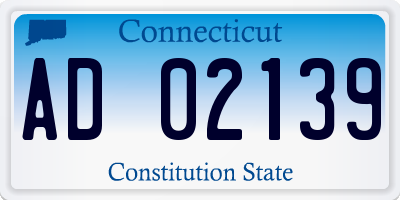 CT license plate AD02139