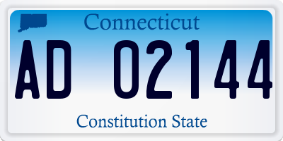 CT license plate AD02144