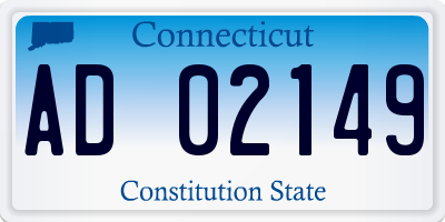 CT license plate AD02149