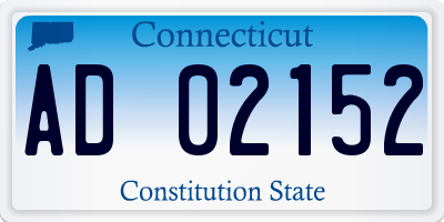 CT license plate AD02152
