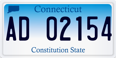 CT license plate AD02154