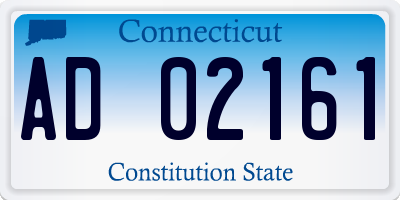 CT license plate AD02161