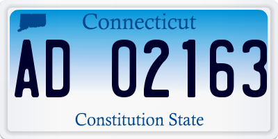 CT license plate AD02163