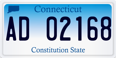 CT license plate AD02168