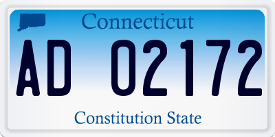 CT license plate AD02172