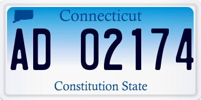 CT license plate AD02174