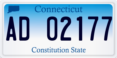 CT license plate AD02177