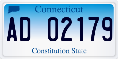 CT license plate AD02179