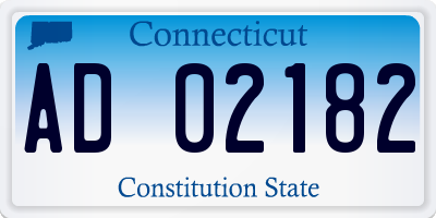 CT license plate AD02182