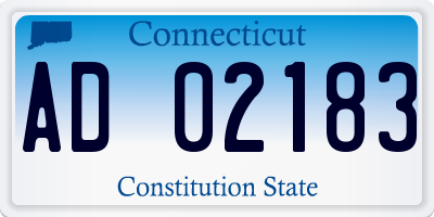 CT license plate AD02183