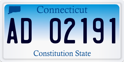 CT license plate AD02191