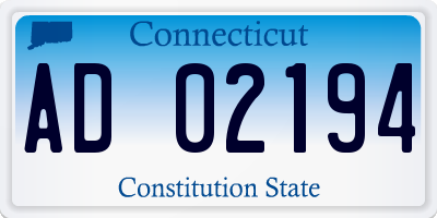 CT license plate AD02194