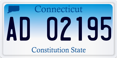 CT license plate AD02195