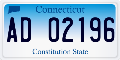 CT license plate AD02196