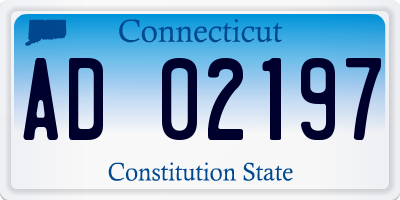 CT license plate AD02197