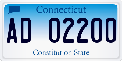CT license plate AD02200