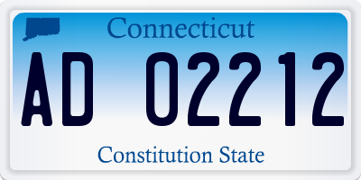 CT license plate AD02212