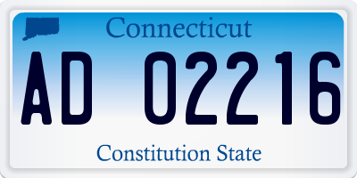 CT license plate AD02216
