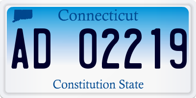 CT license plate AD02219