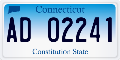 CT license plate AD02241