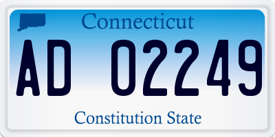 CT license plate AD02249