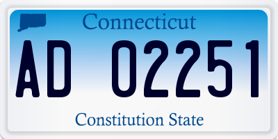 CT license plate AD02251